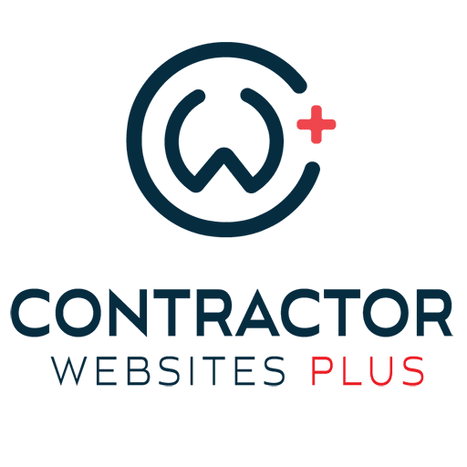 The image displays the logo for "Contractor Websites," with the tagline "Plus a Stafford Technologies Brand." The design incorporates a stylized red and black icon resembling a screw head, symbolizing construction and technology themes. The overall look emphasizes professionalism and a focus on contractor-related services.