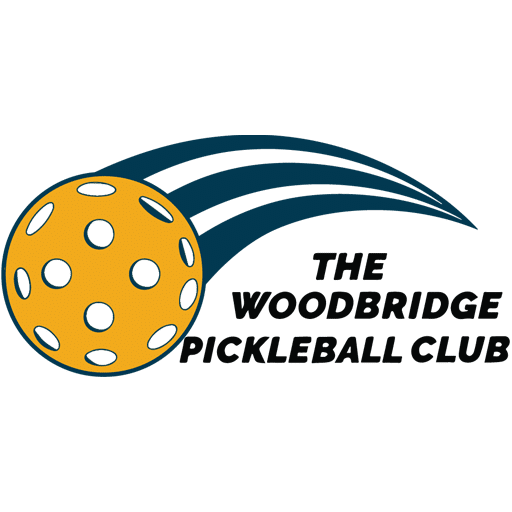 The image features the logo for the Woodbridge Pickleball Club, a Stafford Technologies customer. The design includes a yellow pickleball with green details, paired with bold navy blue and black text. It reflects the club's mission to promote awareness, participation, and enjoyment of pickleball in Woodbridge, VA, and surrounding communities, welcoming players of all levels.